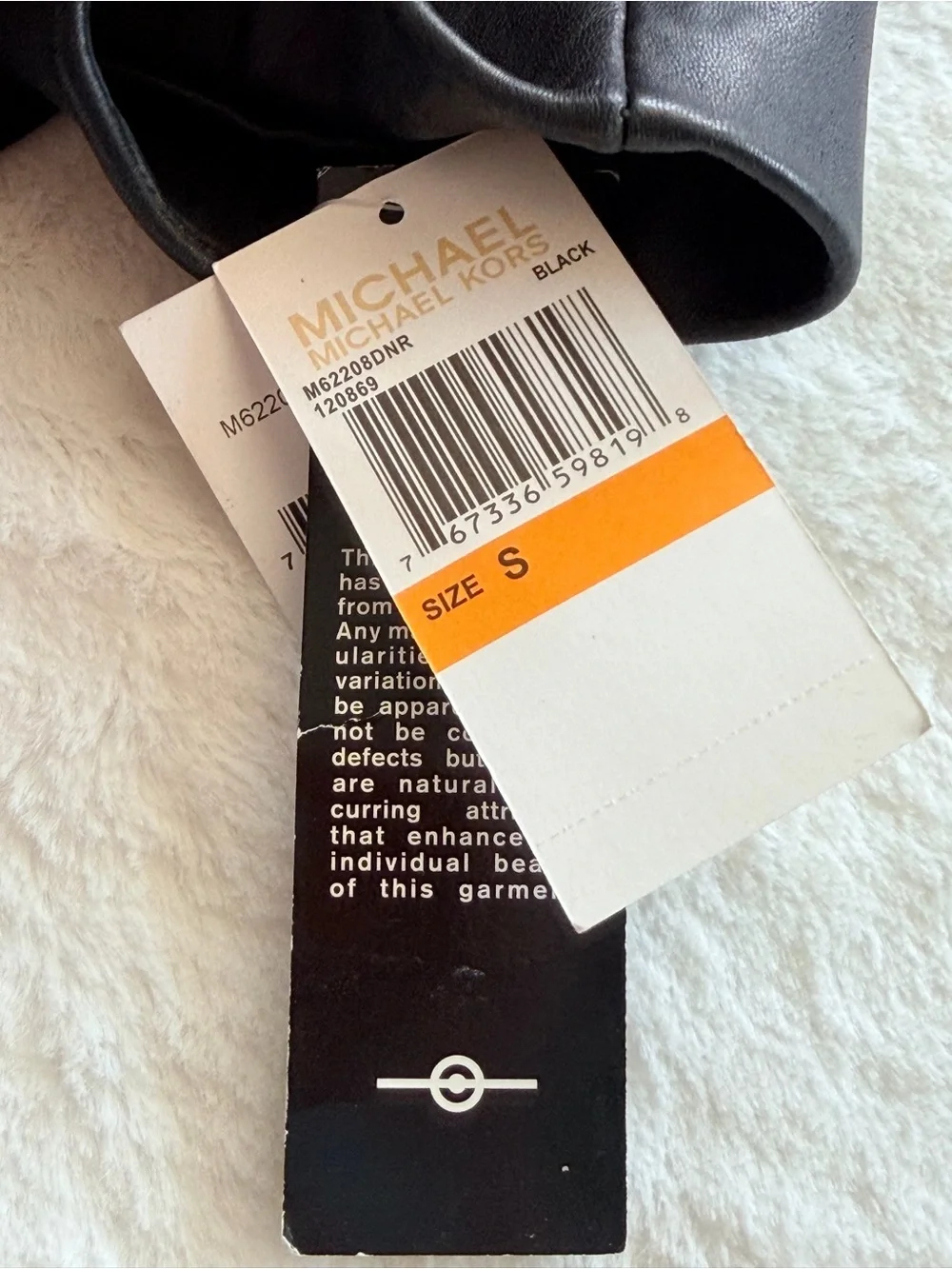 NWT Michael Kors Leather Moto Jacket Black Size Small Quilted Shoulder Buckle